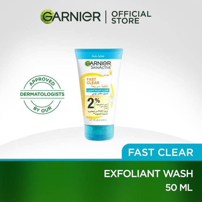 Garnier SkinActive Fast Clear - Gel exfoliant quotidien 3 en 1 Anti Acné - 50ml