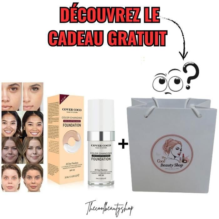 Foundation Nouveau fond de teint changeant de couleur Base de maquillage visage 30ml