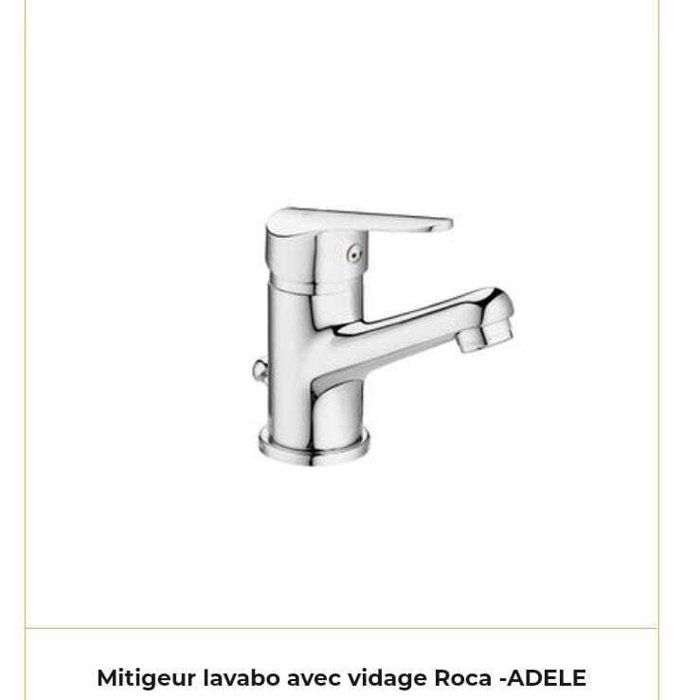 Mitigeur Lavabo - Roca - Adele - Laiton chromé - Vidage intégré - Économie d'eau