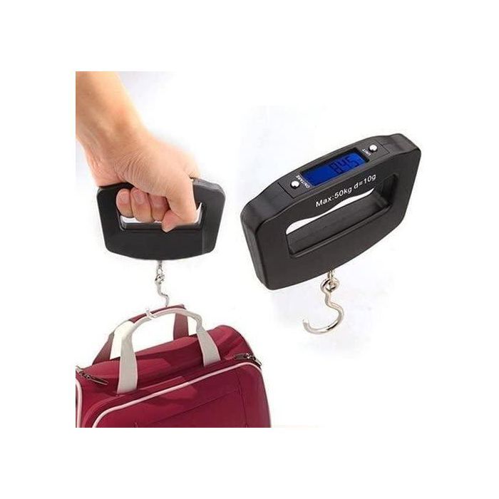Balance Numérique Portable avec Écran LCD - Pèse-Bagages Jusqu'à 50 kg