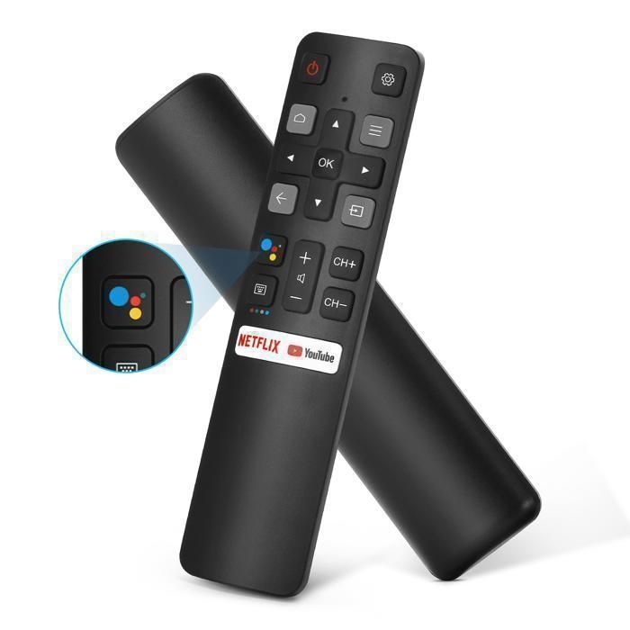 Télécommande Universelle - TCL - Compatible Android TV 4K UHD - Vocale - Noir - Remplacement facile