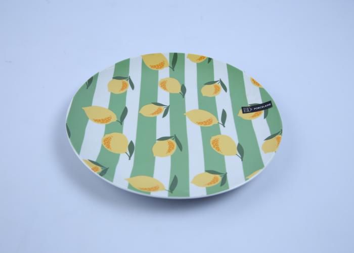 Assiette en porcelaine Bain de Soleil D27 cm M12
