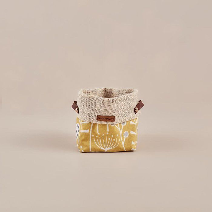 Panier organisateur - Cichorium - Jaune - 22x18 cm - Résistant à l'eau - Pliable