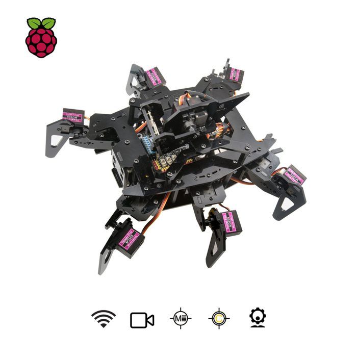 Kit de robot araignée hexagone-6 pods pour Raspberry Pi