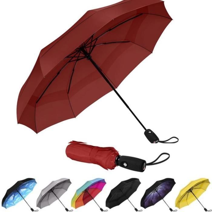 Parapluie pliant automatique moderne  (Couleur aléatoire)