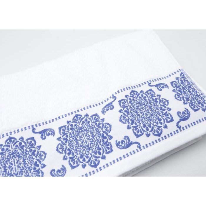 Serviette à mains - Flower - 450g - Blanc - 80x160 cm - Tissu absorbant