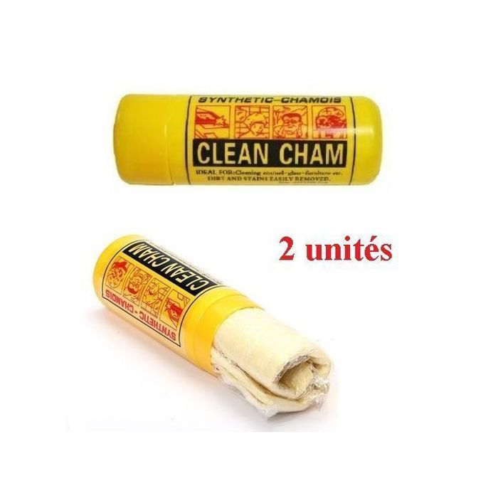 Pack de 2 peaux de chamois synthétiques - Ultra absorbantes - Pour lavage auto, moto et cuisine