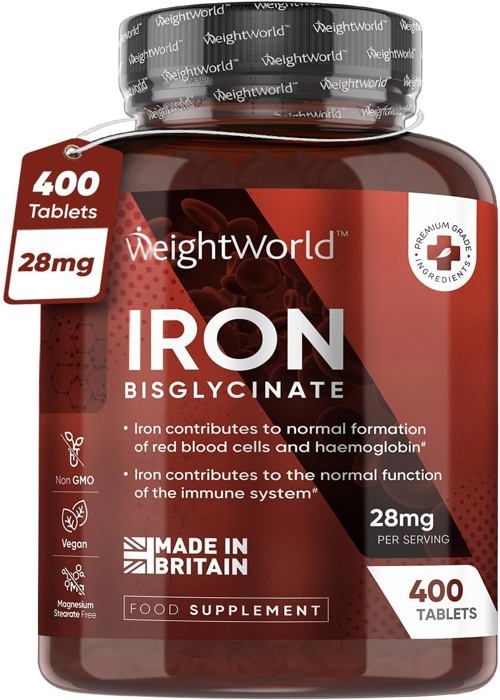 Iron 28 mg  - For Energy, Focus & Inner Defences -  400 Tablets