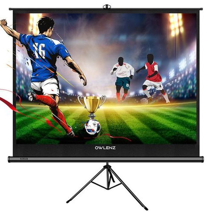 Owlenz E35 Écran de Projecteur Portable Avec Trépied 200x200cm