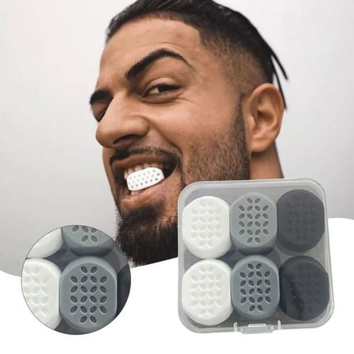 6Pcs Silicone Jaw Line Exerciser Ball 40/50/60LBS Facial Muscle Trainer JawLine Chew Ball Training