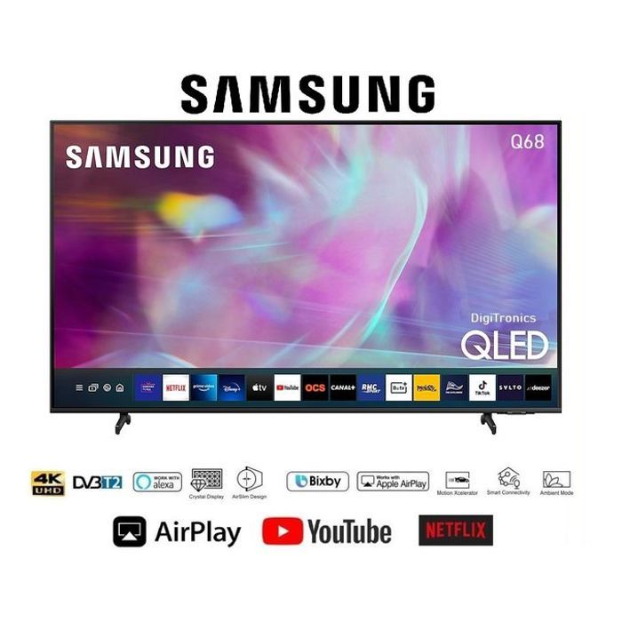 Samsung TV 50" Smart QLED Q68 - Bluetooth - Design ultra fin 25mm - 100% Color Volume