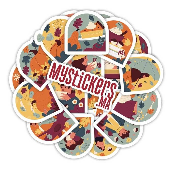 Stickers - Automne V2 - 3D - Contemporain - Marron - Objets décoratifs