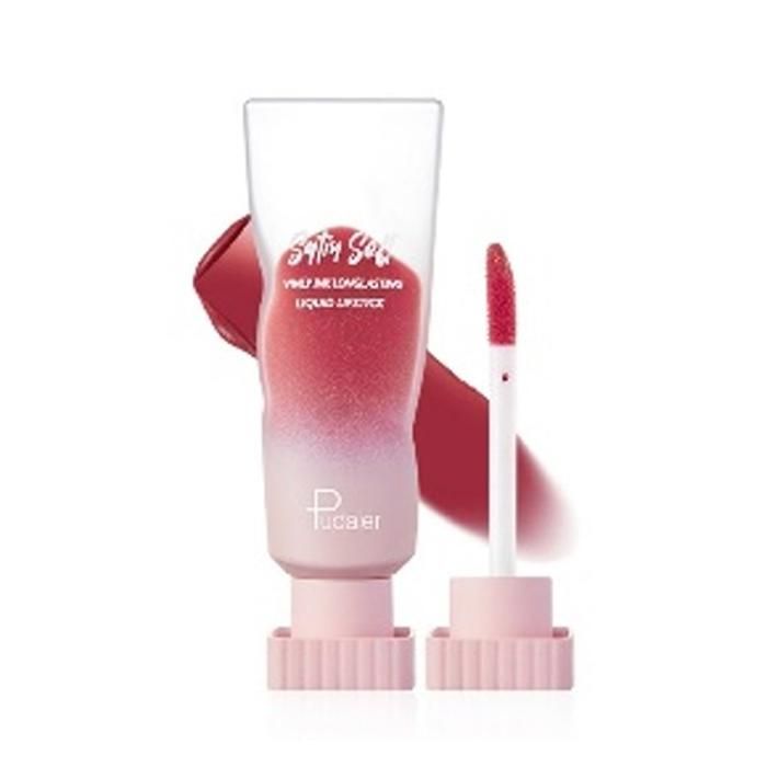 Pudaier Rouge à lèvres liquide satiné satiu Couleur 08 Pâte de Haricots
