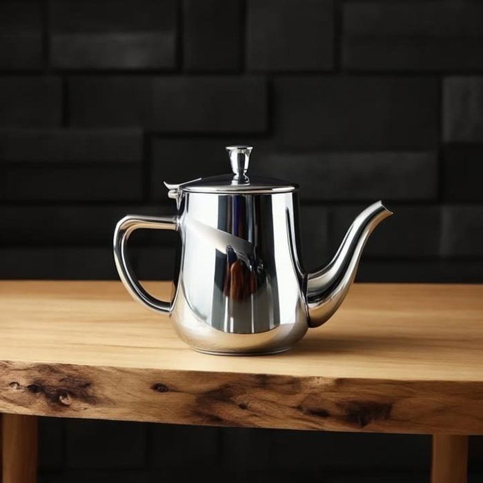 Théière en Inox stanless - ITALY HOME - 1,35 L - Finition miroir - Compatible lave-vaisselle - Élégante et durable