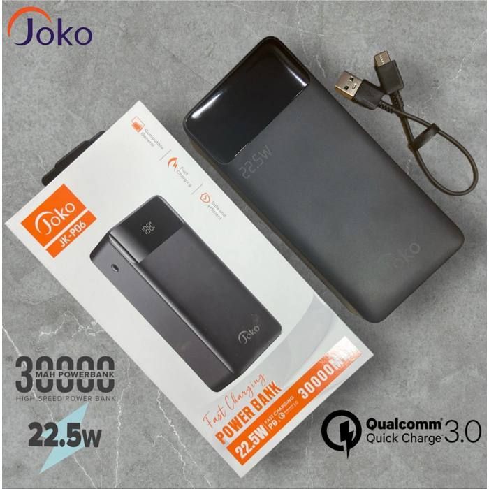 JoKo JK-P06 PowerBank 30.000mAh 22.5 Watt. PD3.0