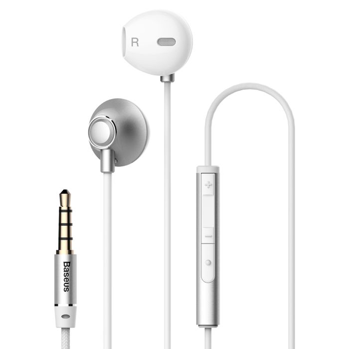 Écouteurs intra-auriculaires - Baseus - 3.5mm - Rouge - Résistant à la transpiration - Hifi