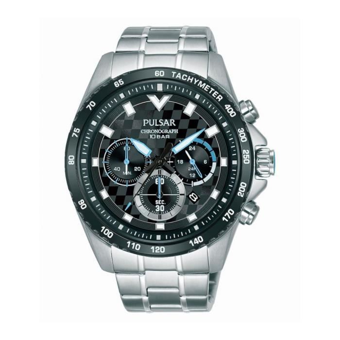 Montre - PULSAR - PT3A59X1 - Noir - Acier - Étanchéité 10 ATM