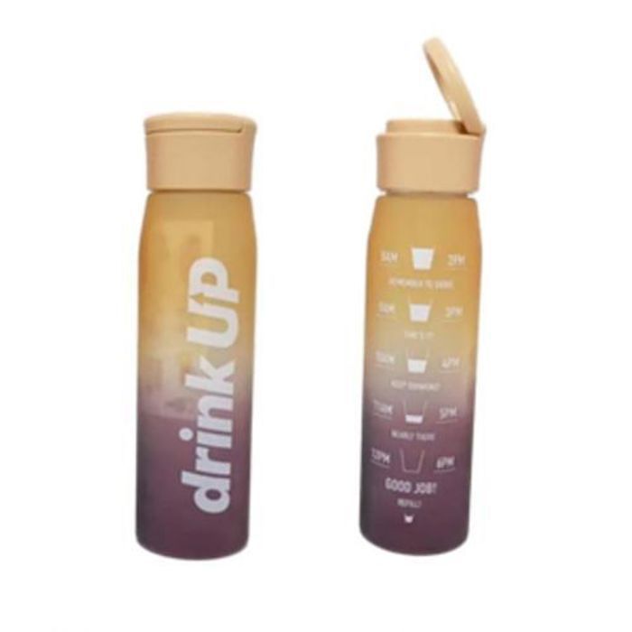 Bouteille d'eau de sport de motivation colorée étanche pour voyage en plein air couleur aleatoire