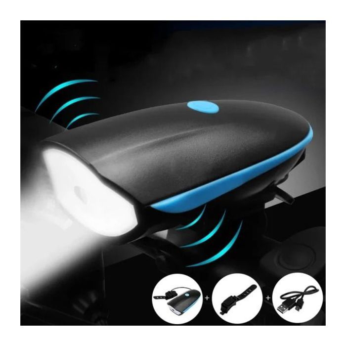 Eclairage vélo rechargeable usb etanche multi-usage avec 3 modes d’éclairage