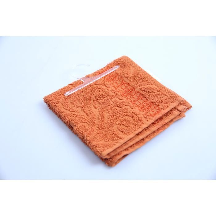 Serviette à mains - Romana - Orange - 31x31 cm - 500g/m² - Coton naturel