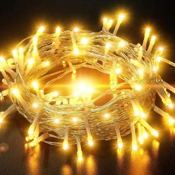 Guirlande Lumineuse - LED - 10M - 8 Modes - Jaune - Décorative pour Mariage