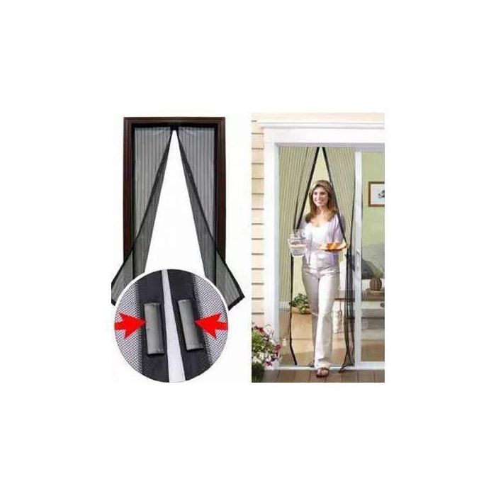 Moustiquaire Rideau de Porte Magnétique – Fermeture Automatique – 210 x 100 cm