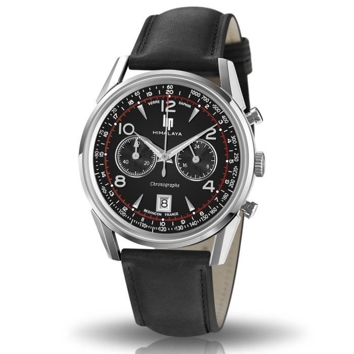 Montre - LIP - HIMALAYA 40 - Noir - 40 mm - Analogique