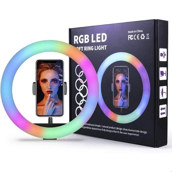 Lampe RVB lumière de Remplissage Petit Support pour téléphone Portable