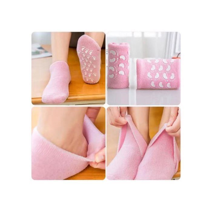 Chaussettes hydratantes en gel de silicone.