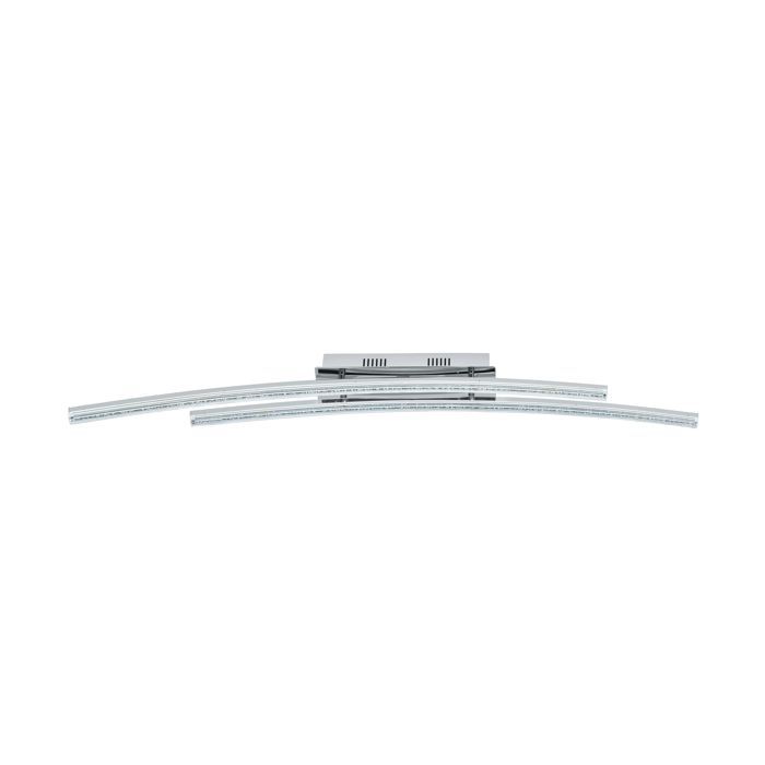 Plafonnier PERTINI LED 2X10,8W en acier et aluminium chrome 960x80x110mm