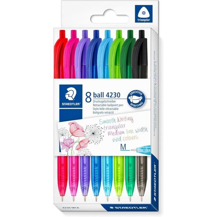 Stylo à bille rétractable ball 4230 M, étui de 8