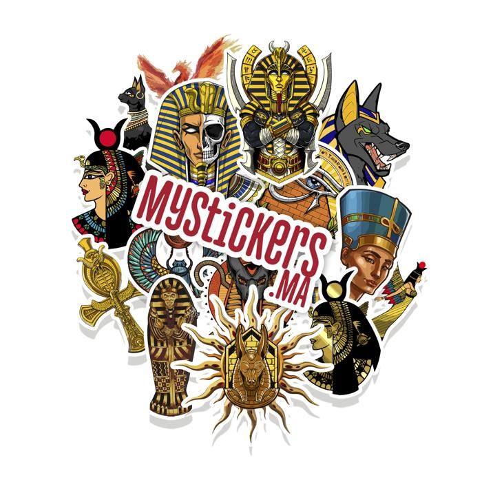 Stickers - Egypt Mythology - Pack de 15 - 3D - Multicolore - Contemporain