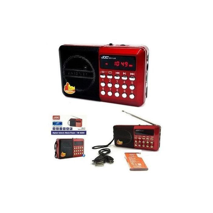 Radio portable - Joc - H044U - Lecteur MP3 - Affichage numérique - Batterie rechargeable