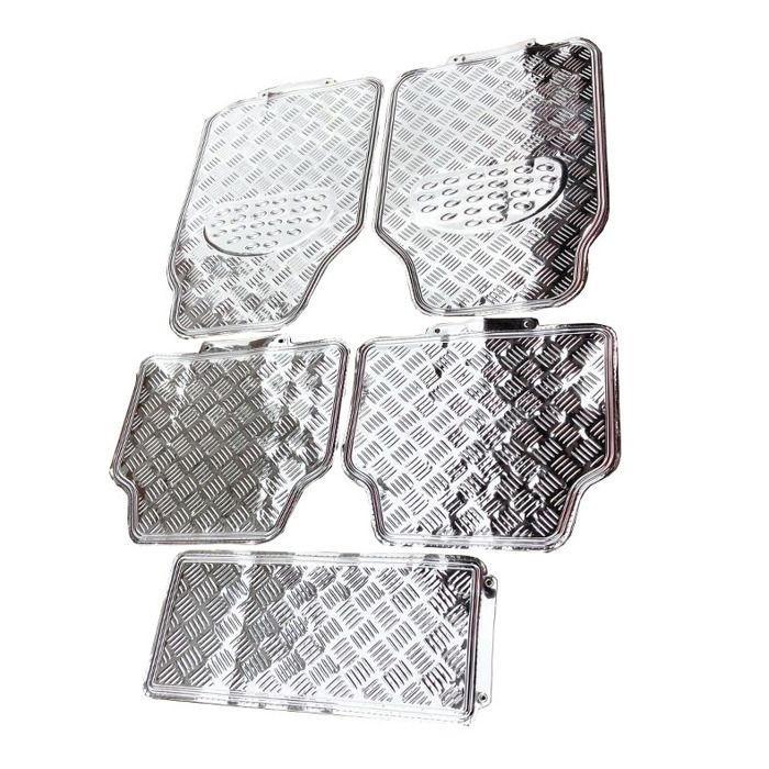tapis de sol de voiture ensemble de 5 pièces film d'aluminium antidérapants imperméables universels pour toutes automobile