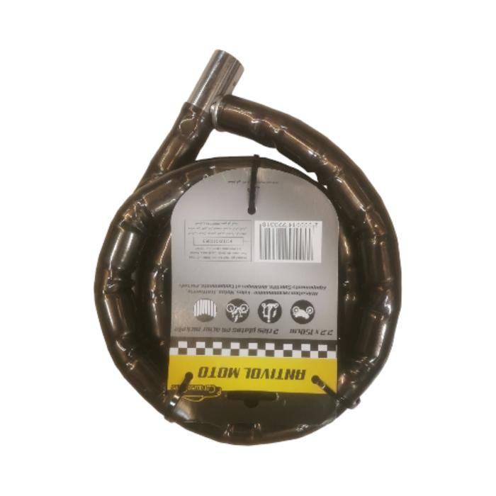 CHAINE DE SECURITE MOTO NOIR 22*1500MM