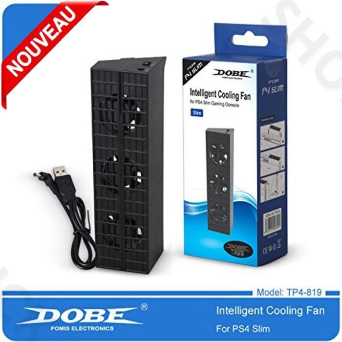Ventilateur de refroidissement Dobe intelligente pour console de version PS4 Slim de playsation
