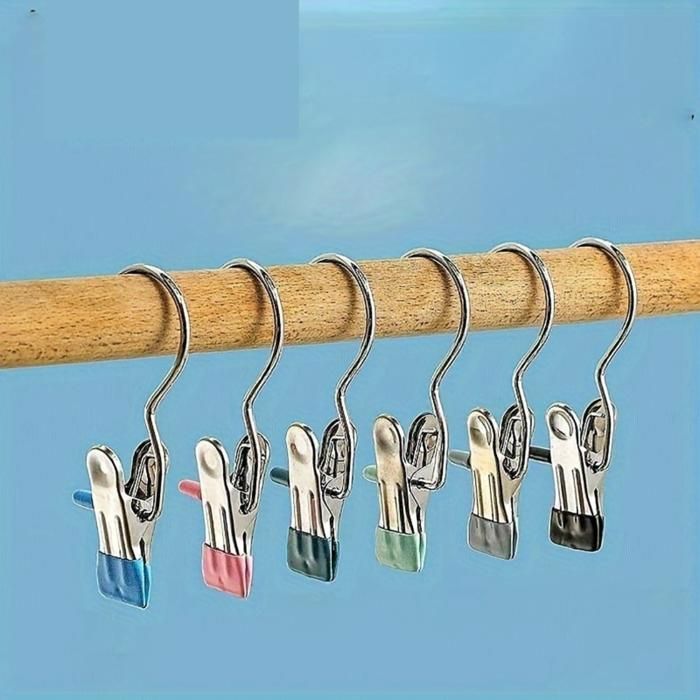 Clips de cintre portables pour pantalons et sous vêtements-10 pièces(Couleur aléatoire)