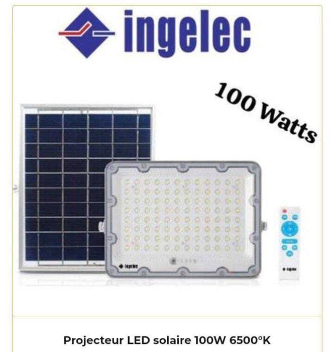 Projecteur LED Solaire - Écologique - 100W - 6500K - Étanchéité IP65 - Installation Facile