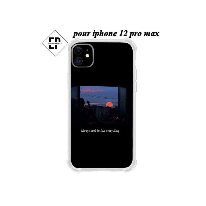 Coque - MARQUE - iPhone 12 Pro Max - Souple - Motif paysage - Protection appareil