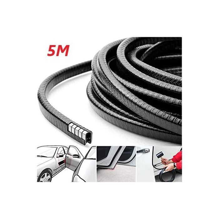 5M Bord de porte de voiture Protection contre les rayures couleur noir