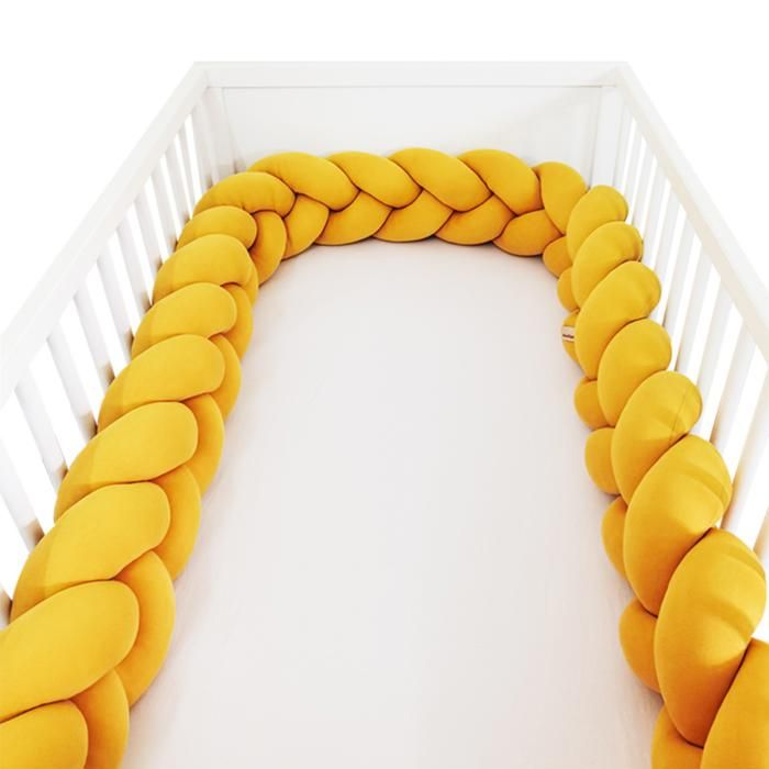 tour de lit 3 M jaune moutarde