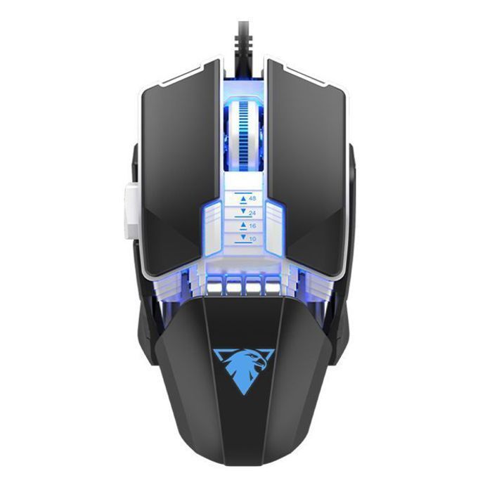 Jedel Souris de jeu USB Jedel Gaming GM1080 7 Bouttons avec rétroéclairage modulaire