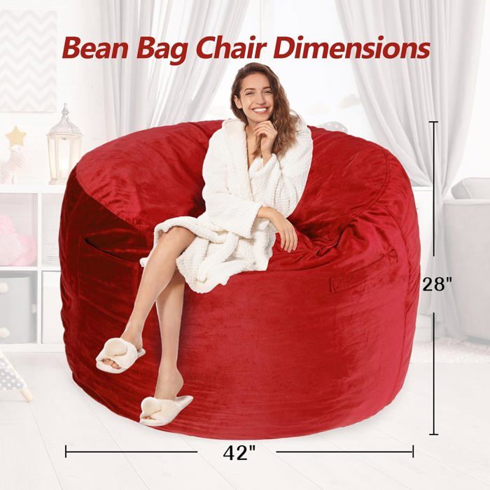 POUF BEAN BAG ROUGE XXL
