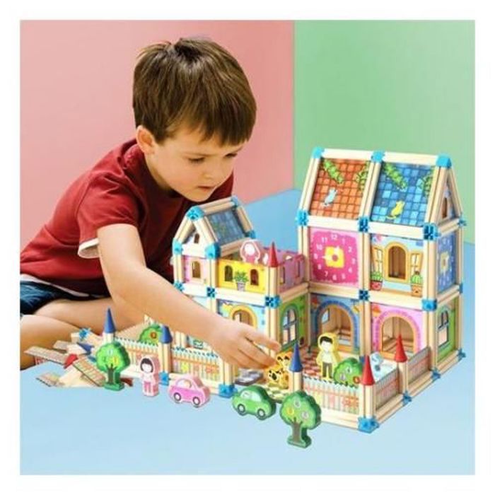 Jeux de construction - Blocs à vis en bois - Puzzle éducatif - Développement intellectuel - 3 ans et plus