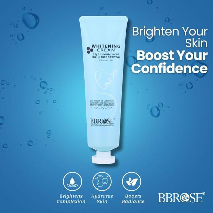 Bbrose Crème de blanchiment à l'acide hyaluronique Éclaircissante, Unification et Éclat de la Peau