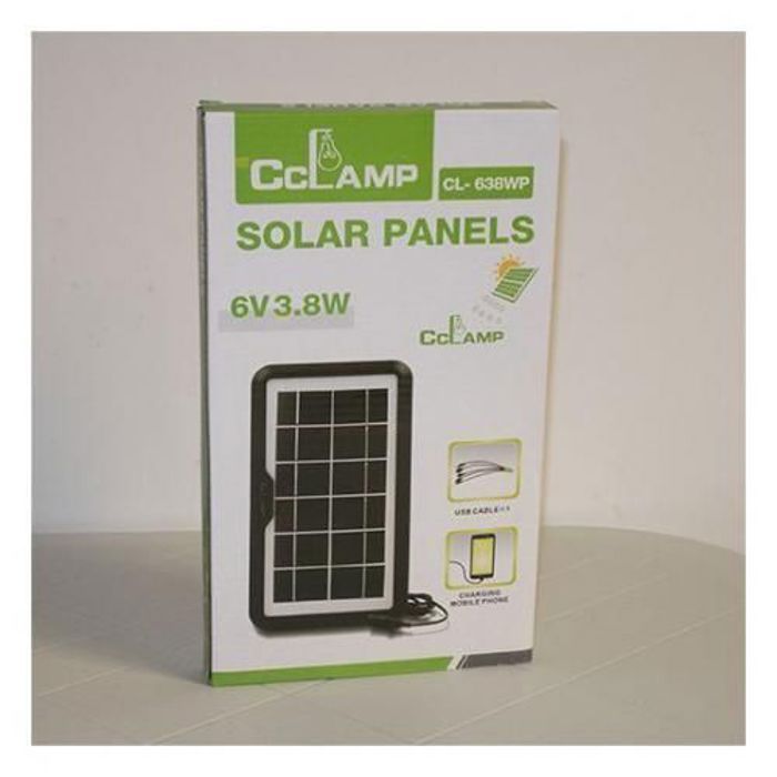 Chargeur solaire - Cclamp - CL-638WP - 6V - 3.8W - Idéal pour extérieur