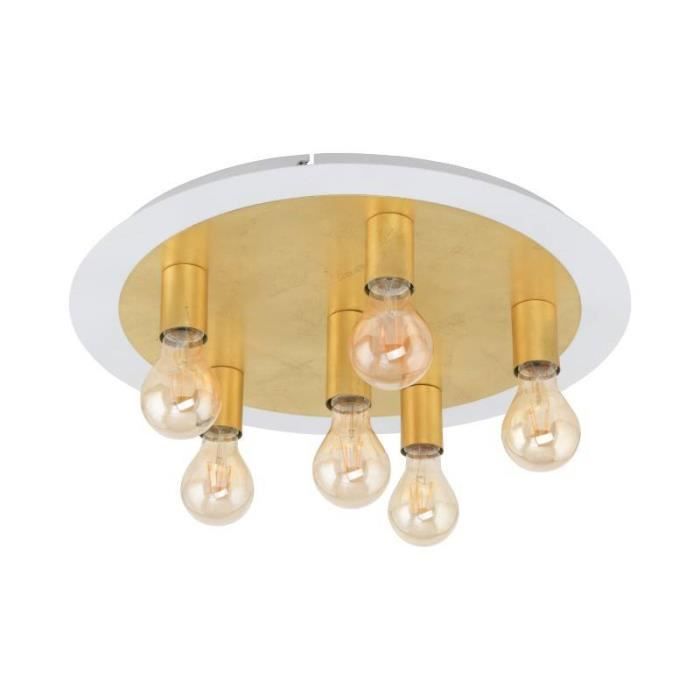 Plafonnier design - EGLO - PASSANO - 6 ampoules - Blanc - Diamètre 550 cm
