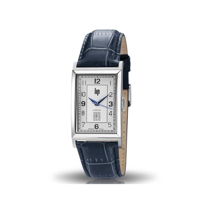 Montre - LIP - Churchill T26 - Automatique - Acier - Cuir Bleu