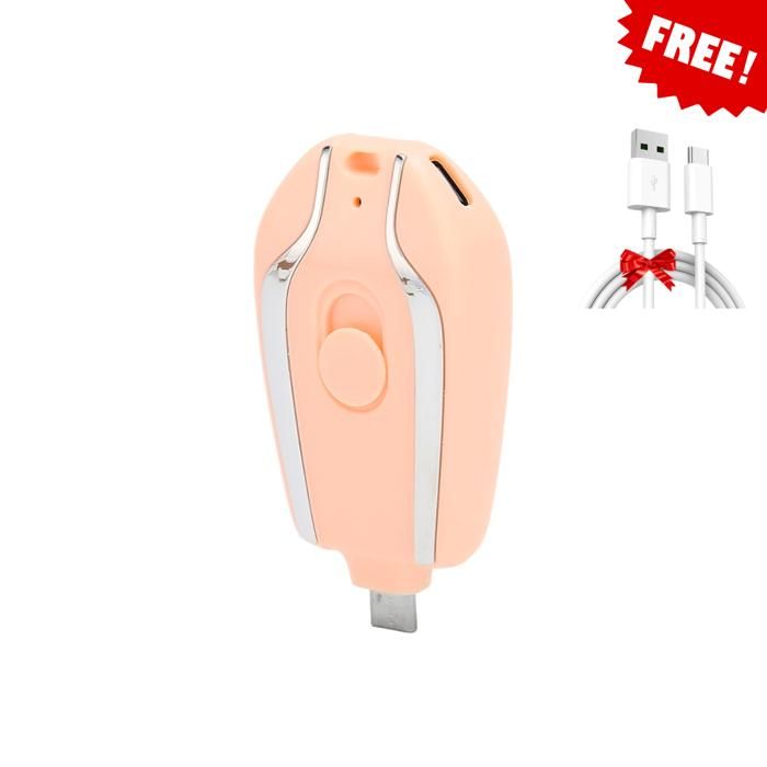 Porte-clés Chargeur Portable Interface USB C, Avec cable USB -C Gratuit