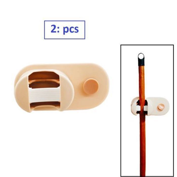 2 pièce Porte vadrouille mural polyvalent beige-